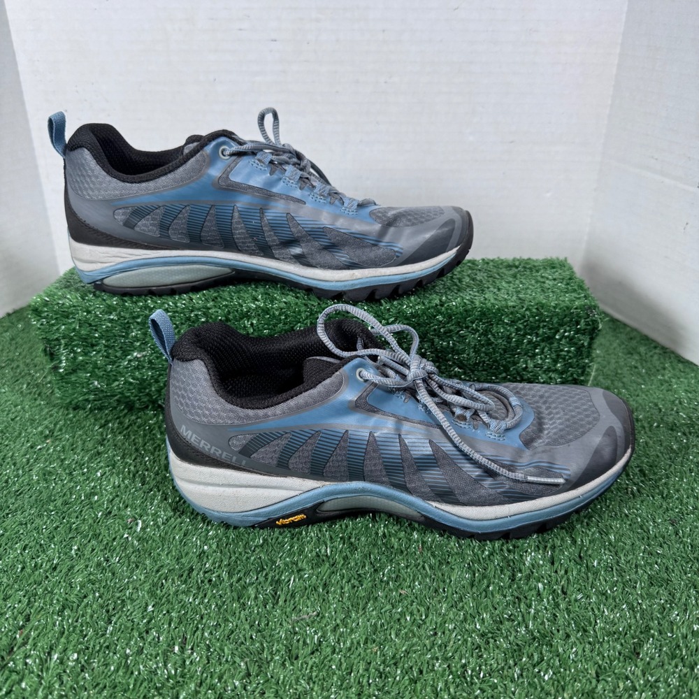 Merrell Siren Edge 3 Womens Hiking Shoes Blue Grey Vibram J034434‎ Size 9